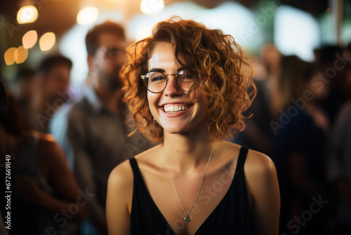 portrait of Woman smiling at party