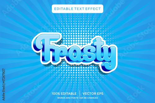 frosty 3D text effect template