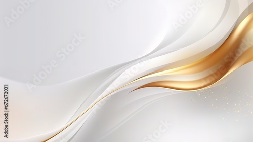 luxury white background with golden line element © backgroundstudio