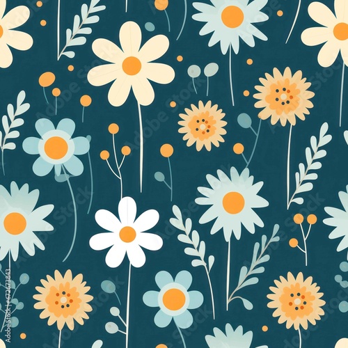Cute Seamless Flower Pattern Design © Joschua