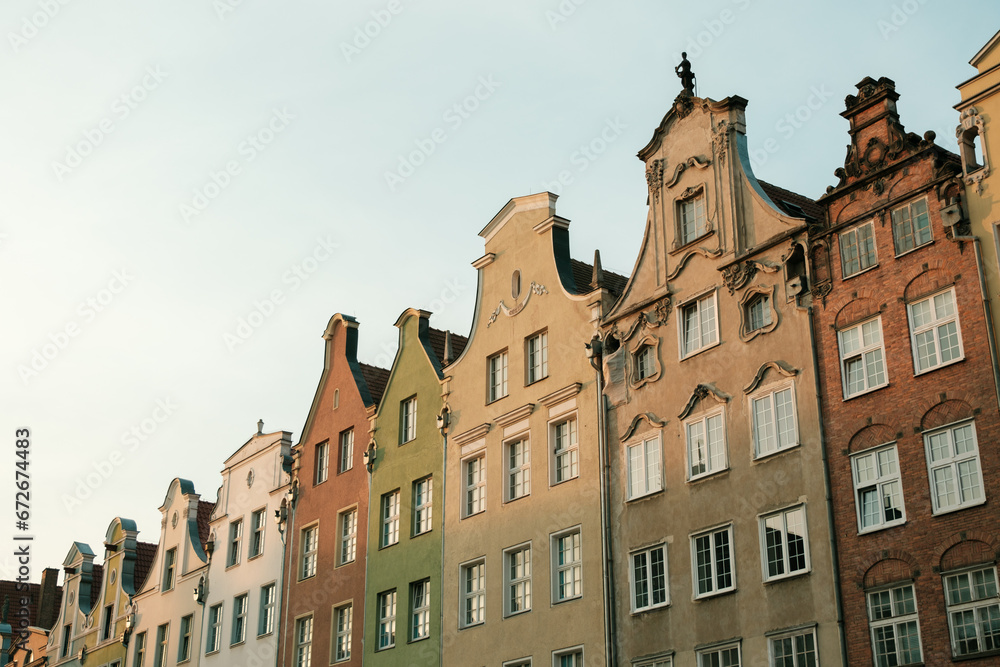Architecture in the Old Town of Gdańsk, Poland