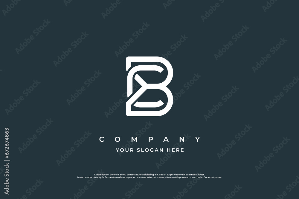 Initial Letter CB Logo or BC Logo Design Vector Initial Letter CB Logo or BC Logo Design Vector