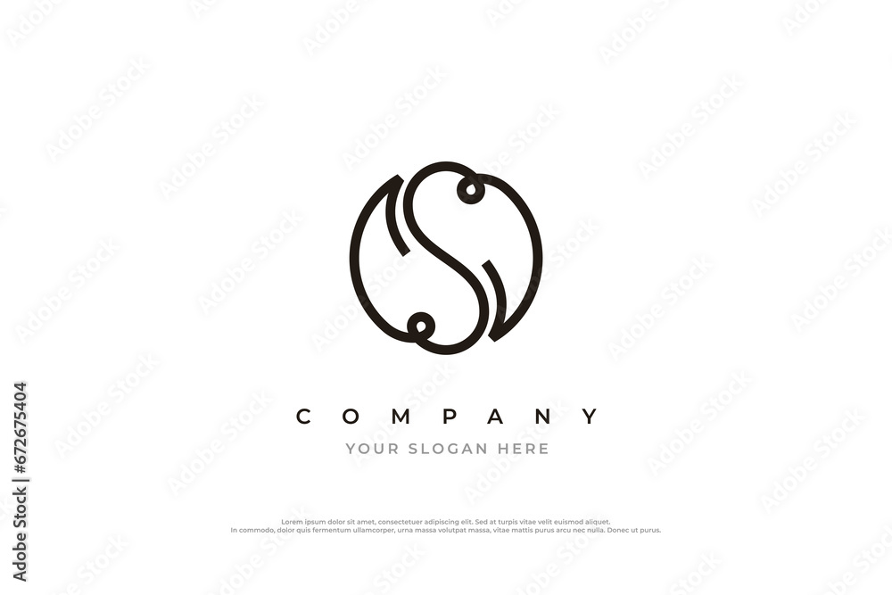 Minimal Letter S Logo Design Vector Minimal Letter S Logo Design Vector