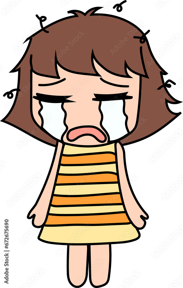 Obraz premium The girl is crying