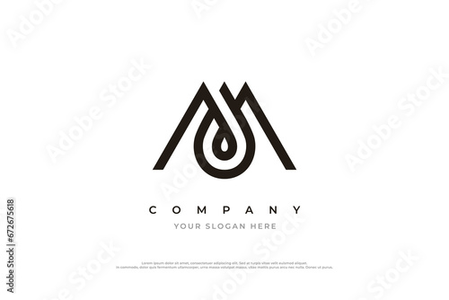 Initial Letter MJ or JM Logo Design Vector