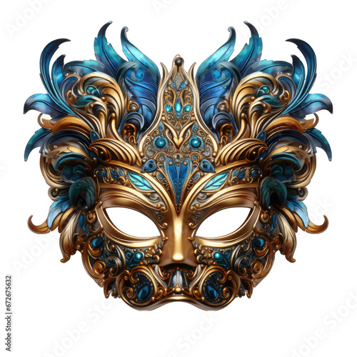 Carnival Mask Isolated on Transparent or White Background, PNG