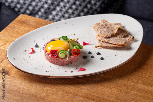 Beef Tartare with Eggs Yolk