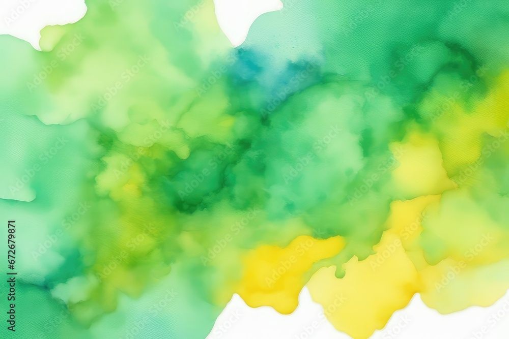 green blue yellow watercolor abstract colorful art background with copy space for design web banner texture