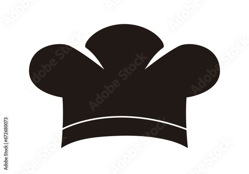 Icono negro de chef de cocina. 