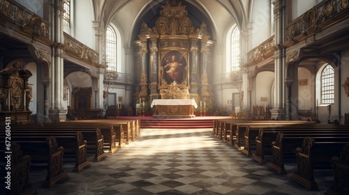 interior of church  generated by AI