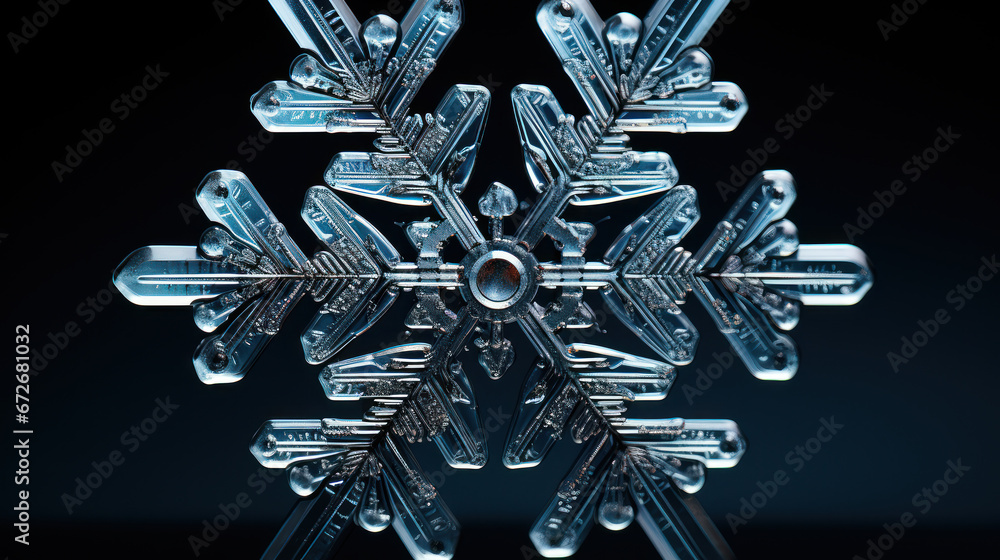 Microscopic Marvel: Snowflake Hexagonal Structures. Generative AI Microscopic Marvel: Snowflake Hexagonal Structures. Generative AI