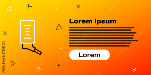 Line Automatic drinker for small pets icon isolated on yellow background. Colorful outline concept. Vector
