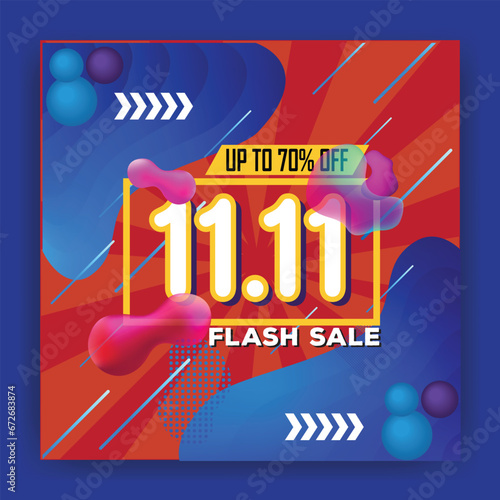 November 11 Singles Day Sale. Vector Illustration Free Vector