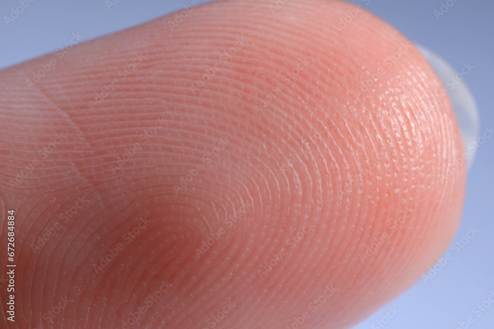 Macro view of finger with friction ridges Macro view of finger with friction ridges