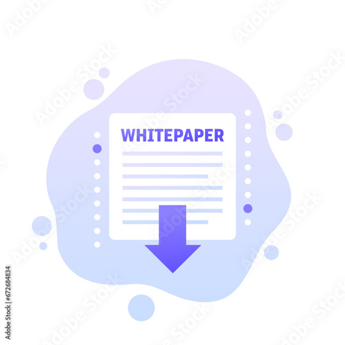 download whitepaper icon, vector design