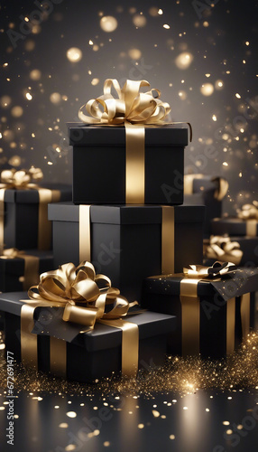 Wallpaper Mural Colorful gift boxes Black Friday sale Torontodigital.ca