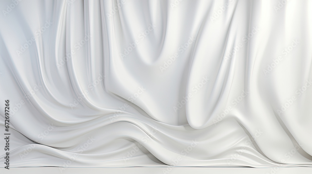 White abstract liquid wavy background. Created with Ai