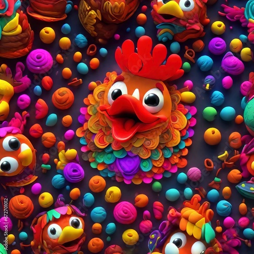 Cartoon illustration of Funny Thanksgiving Day Turkey