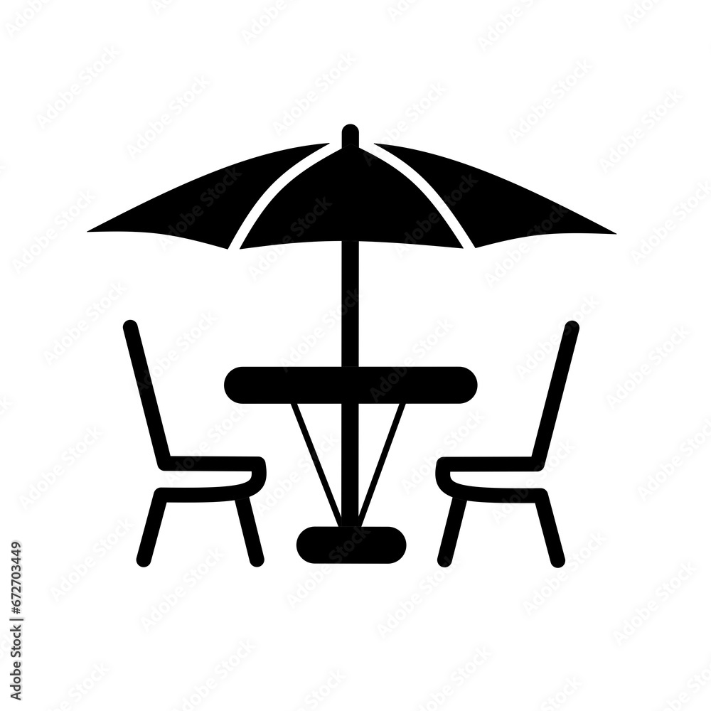 cafe table icon vector on white background.table and chair icon cafe table icon vector on white background.table and chair icon