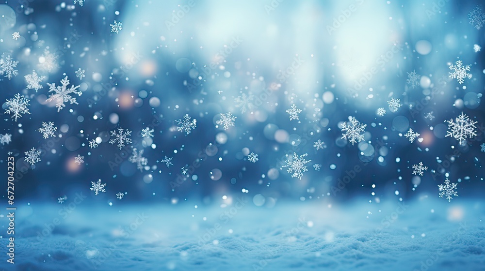 Snowfall wallpaper. Generative AI. Snowfall wallpaper. Generative AI.
