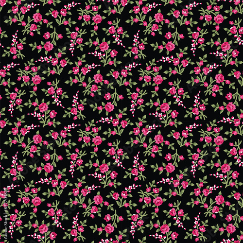 Beautiful Small floral vector seamless pattern illustration design  little flower textile print repeat allover design 