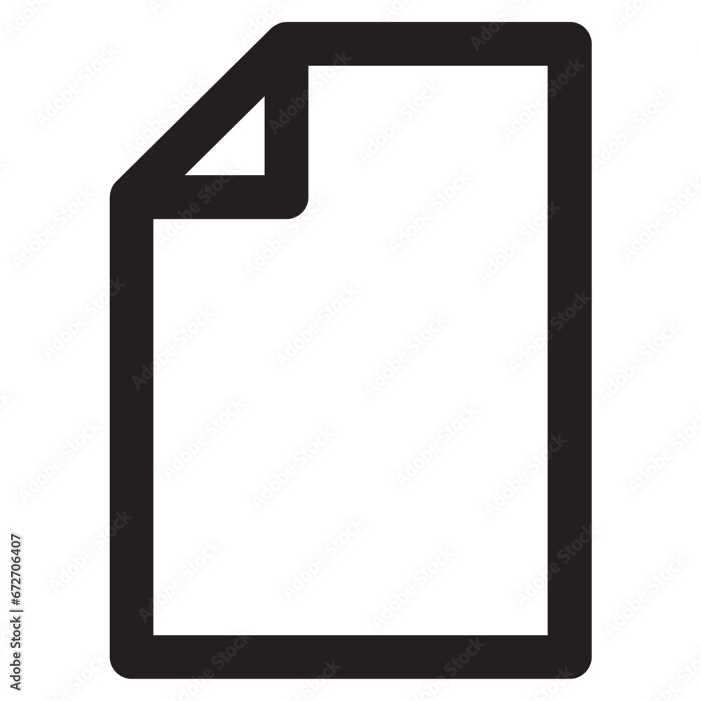 New file icon in blank paper New file icon in blank paper
