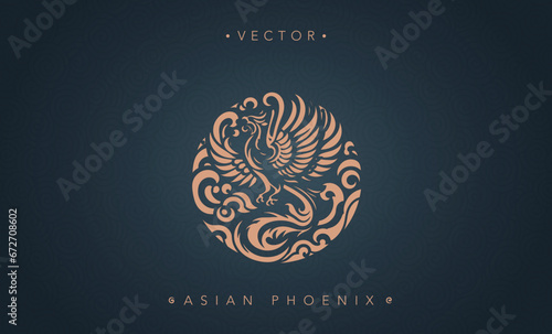 Asian traditional phoenix pattern ancient Chinese phoenix	
