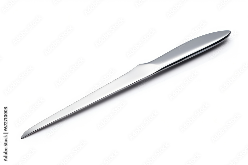 A stainless steel scalpel, a precision surgical tool, used by medical professionals in the hospital. A stainless steel scalpel, a precision surgical tool, used by medical professionals in the hospital.
