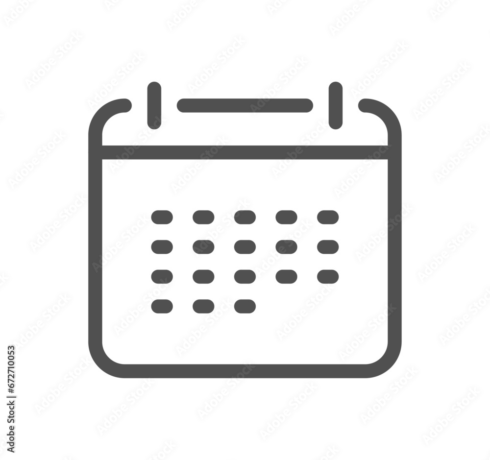 Calendar related icon outline and linear vector. Calendar related icon outline and linear vector.