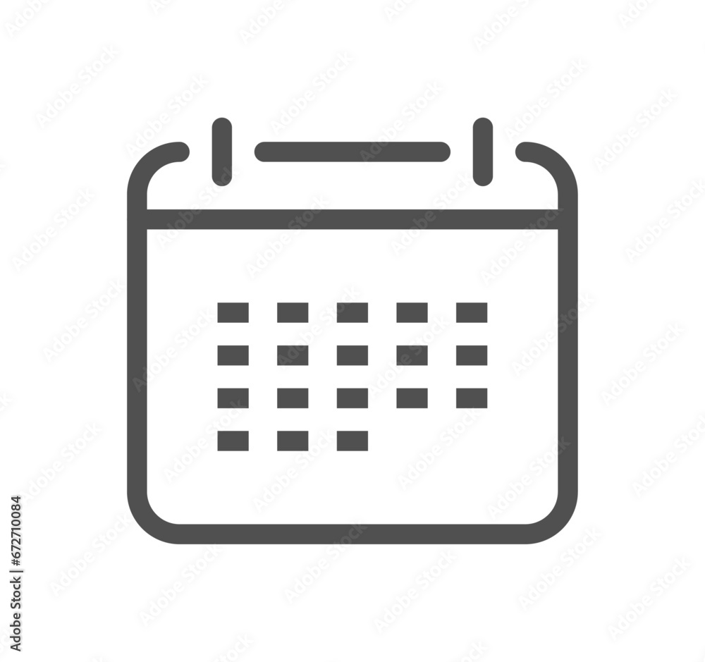 Calendar related icon outline and linear vector. Calendar related icon outline and linear vector.