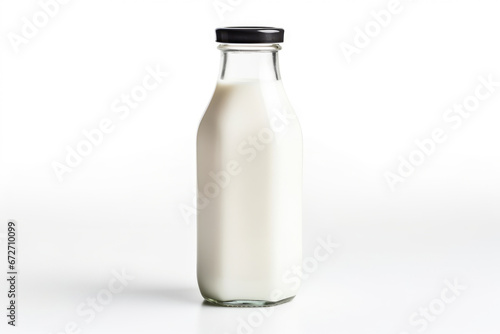 a bottle filled with creamy, fresh milk, highlighting its rich calcium content.