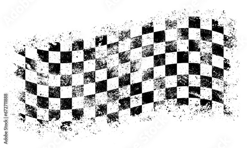 Finish racing flag logotype monochrome