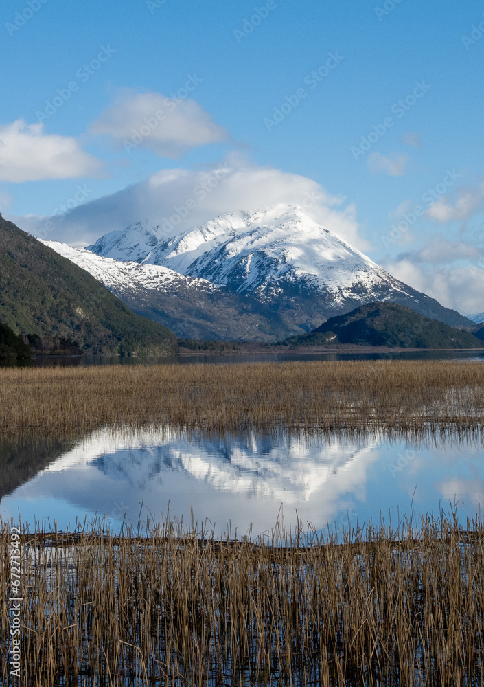Snow capped mountains on the austral