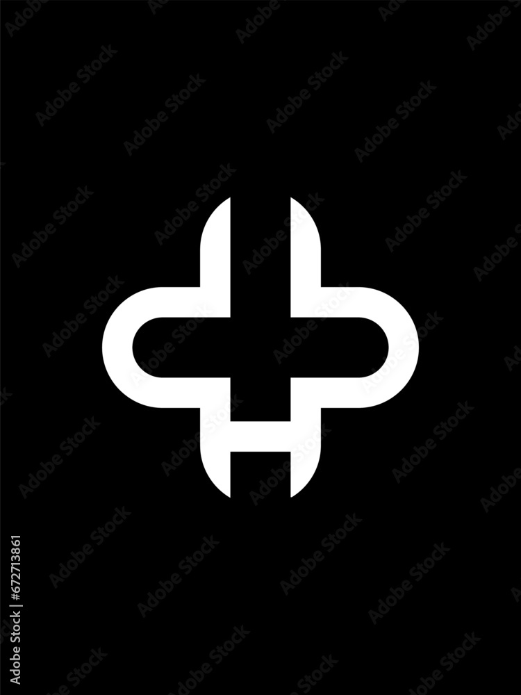 Fototapeta premium dHp monogram logo template