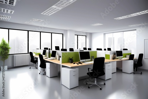 Working in office