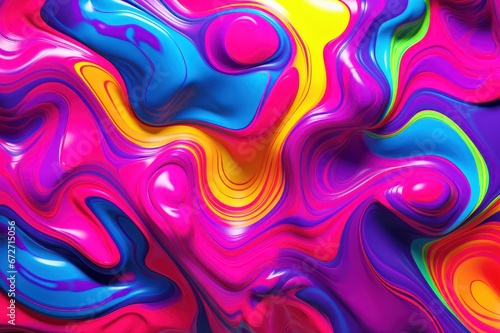 electric neon color slime mix or paint texture with pink, blue, yellow colors