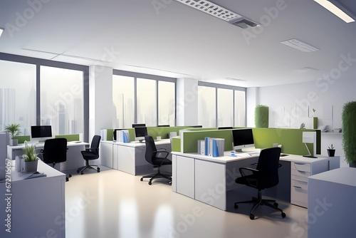 Working in office