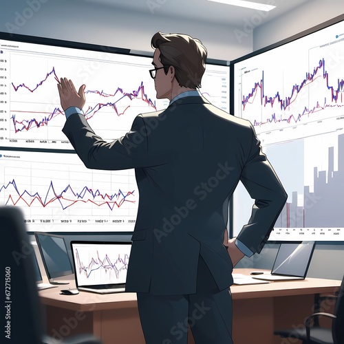 Stock chart in office