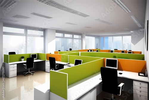 Working in office