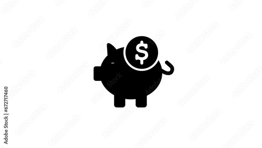 Money saving concept, piggy bank with dollar icon, piggy Bank saving money. k1_1807 Money saving concept, piggy bank with dollar icon, piggy Bank saving money. k1_1807