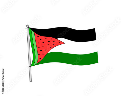 Recently, people use watermelon as the spirit symbol to support the Palestine state. Watermelon is a symbol of resistance. Humanity. Freedom. Peace. Fruit. Watermelon. 