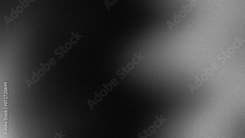 4K Grainy monochrome background with noise. Dark and deep gradient background.