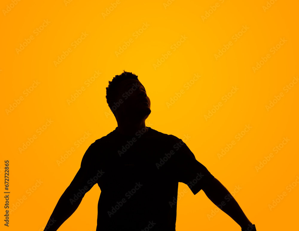 silhouette of a person looking up silhouette of a person looking up