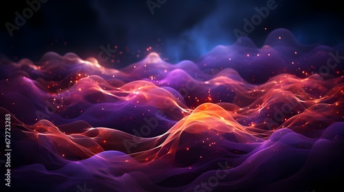 purple swirls on a dark background, in the style of futuristic spacescapes