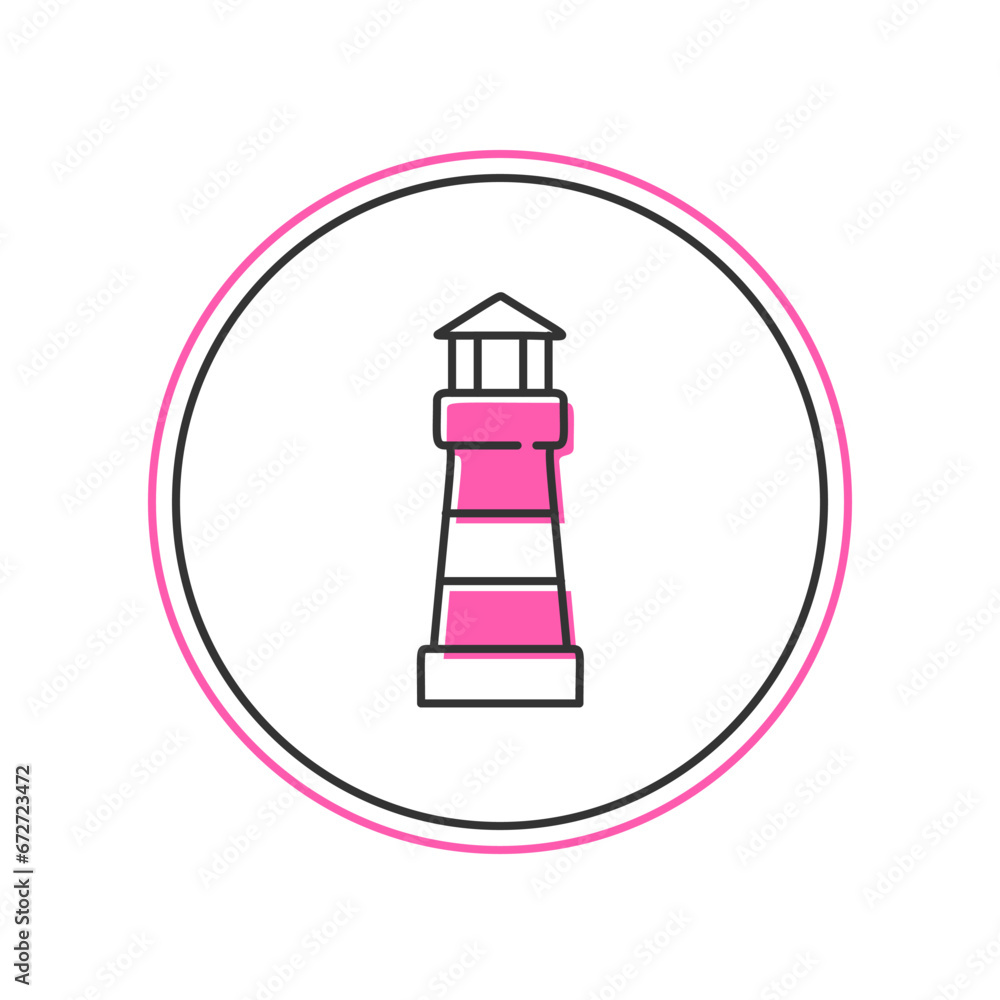 Filled outline Lighthouse icon isolated on white background. Vector Filled outline Lighthouse icon isolated on white background. Vector