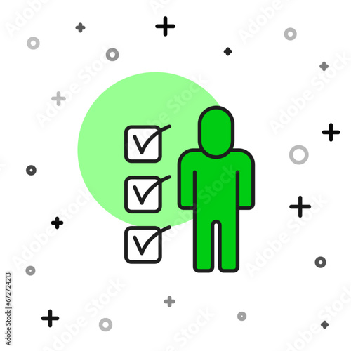 Filled outline Resume icon isolated on white background. CV application. Searching professional staff. Analyzing personnel resume. Vector