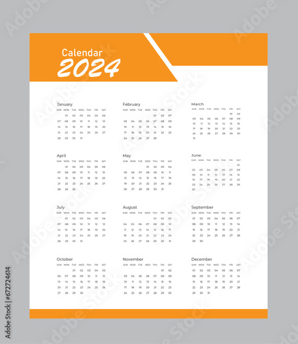 2024 new year calendar design