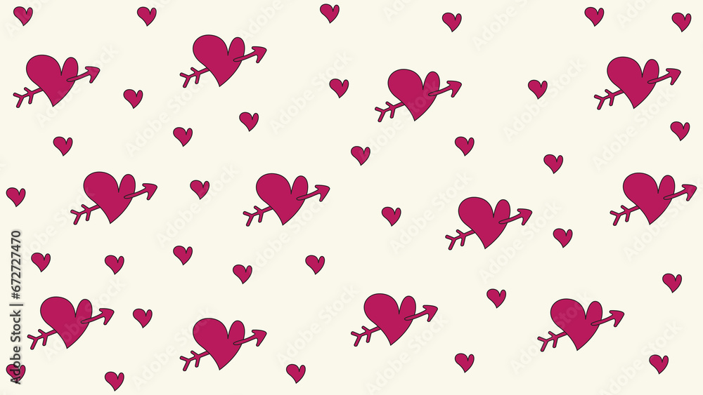 Love background with hearts