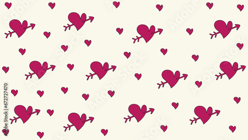 Love background with hearts