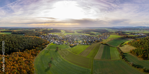Drohnenpanorama, Rhön, Strahlungen, Herbst © aBSicht